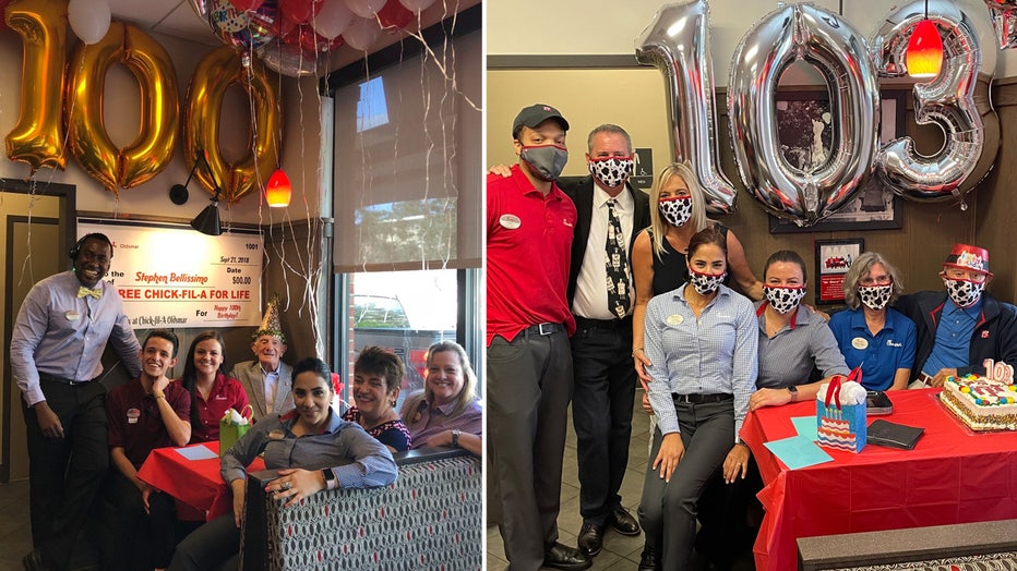Oldsmar Chick-fil-A celebrates longtime customer's 104th birthday with party inside restaurant